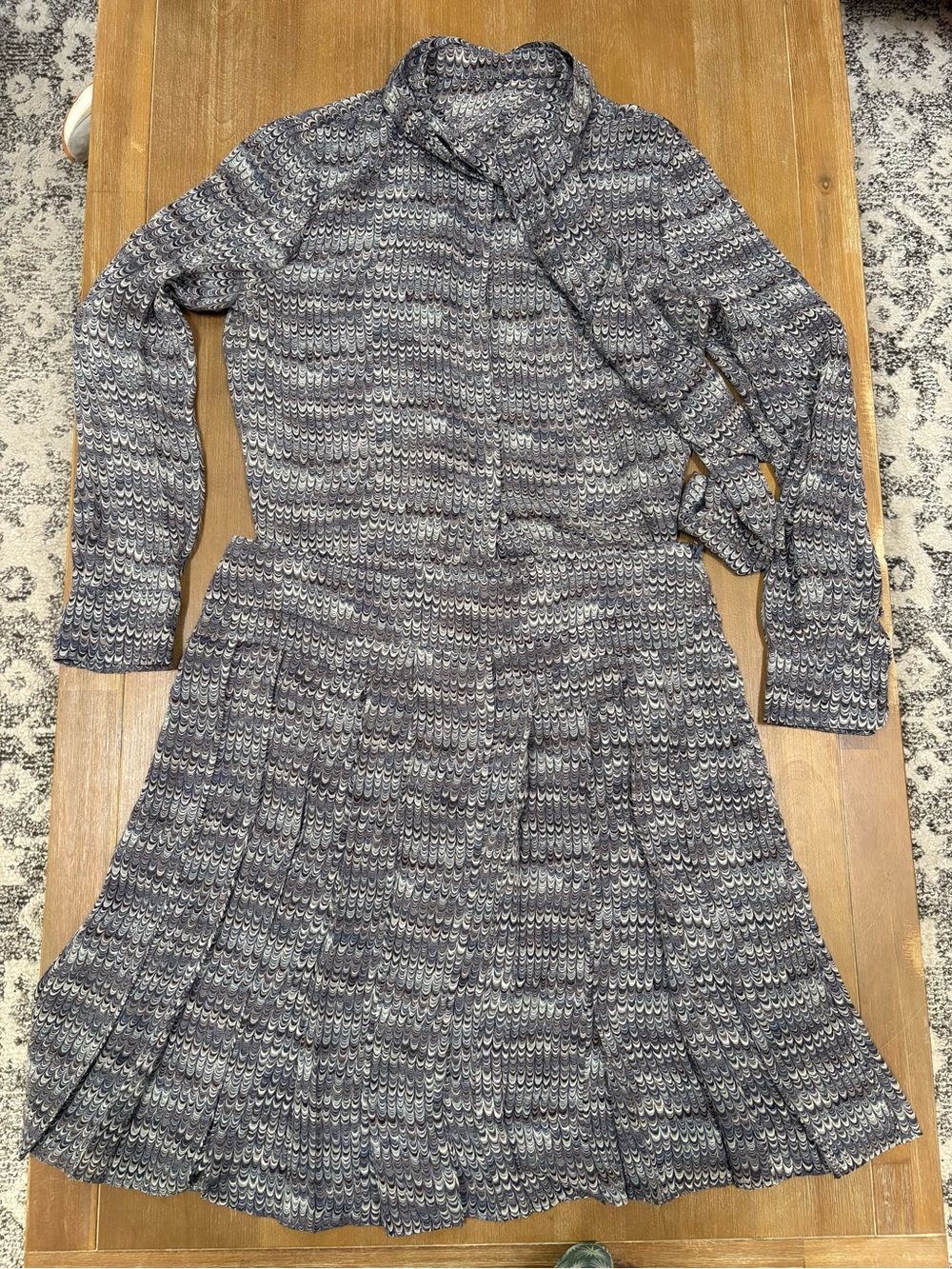 Tory Burch Silk Pleated Long-Sleeve Skirt Set